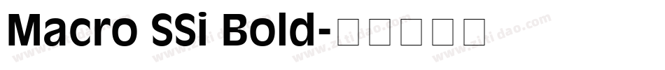 Macro SSi Bold字体转换
